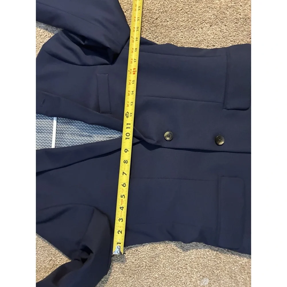 Haggar Slim 365 Lifestyle Active Flex Moisture Wick Performance Suit Navy 36R